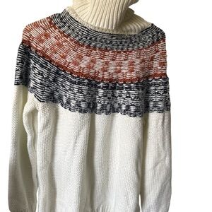 Cozy Multicolor Turtleneck Sweater